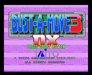 Bust-A-Move 3 DX Title Screen